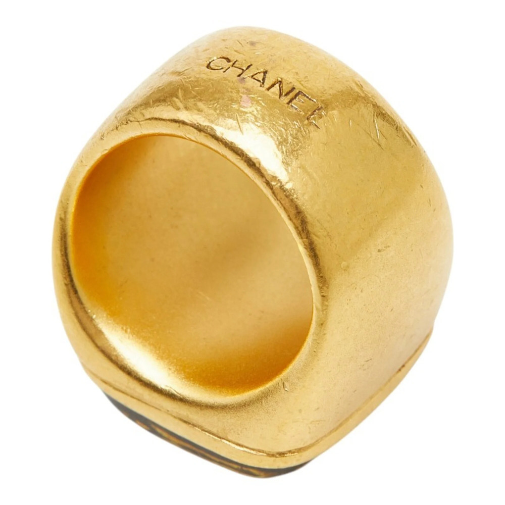 CHANEL Authentic Vintage Gold Logo Ring - Picture 5 of 5